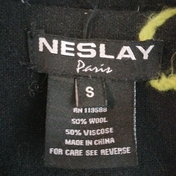 Neslay Paris black wool jacket size S - Picture 3 of 11